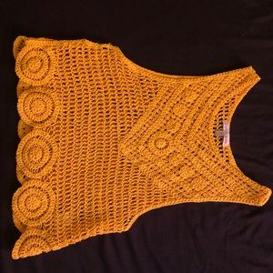 Mustard yellow crop top